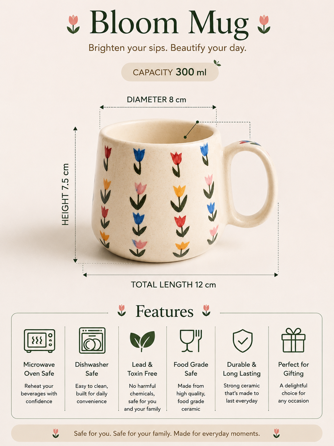 Tulip Bloom Mug🌷 view 3