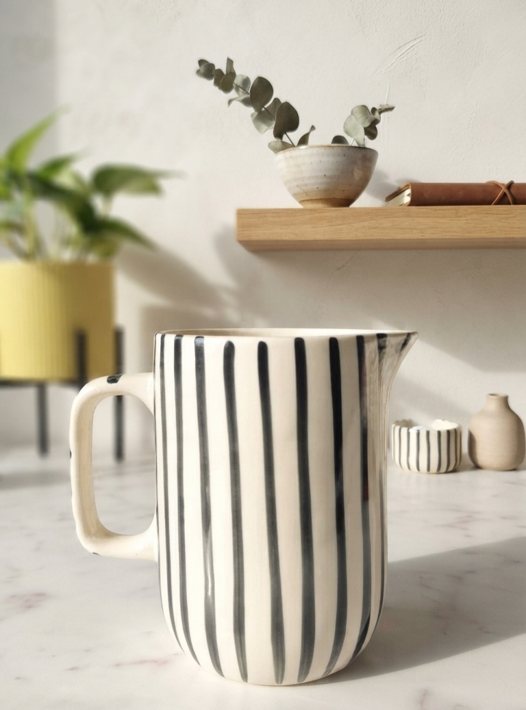 Cookrie Stripe and Sip Jumbo Ceramic Mug view 3
