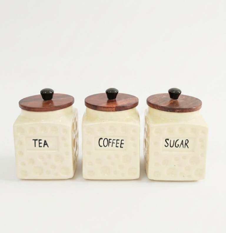 Tea Coffee Sugar Jars view 3