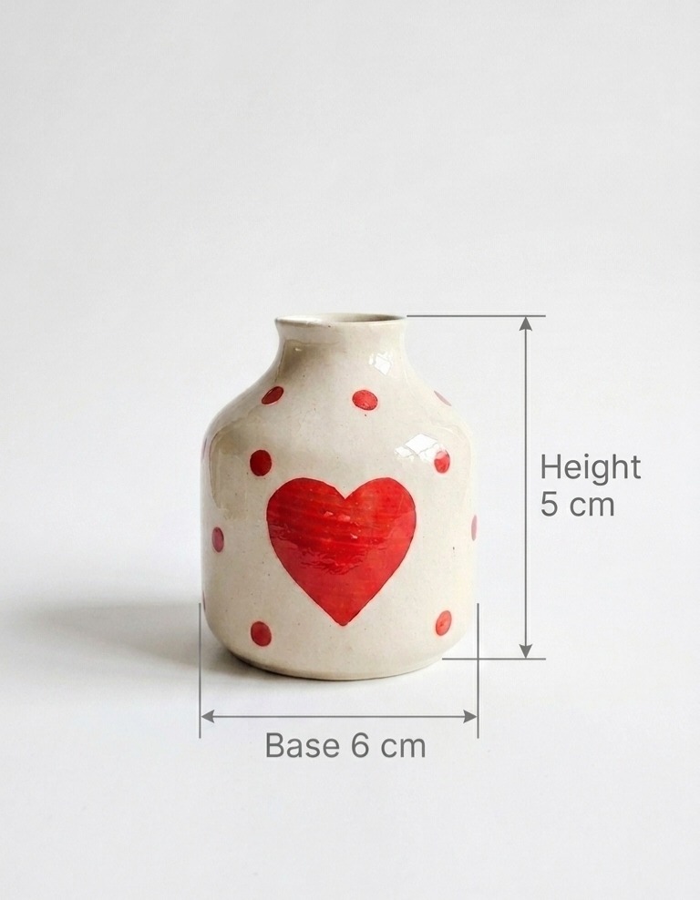 Hand-Painted Sweetheart Mini Vase❤️ view 4