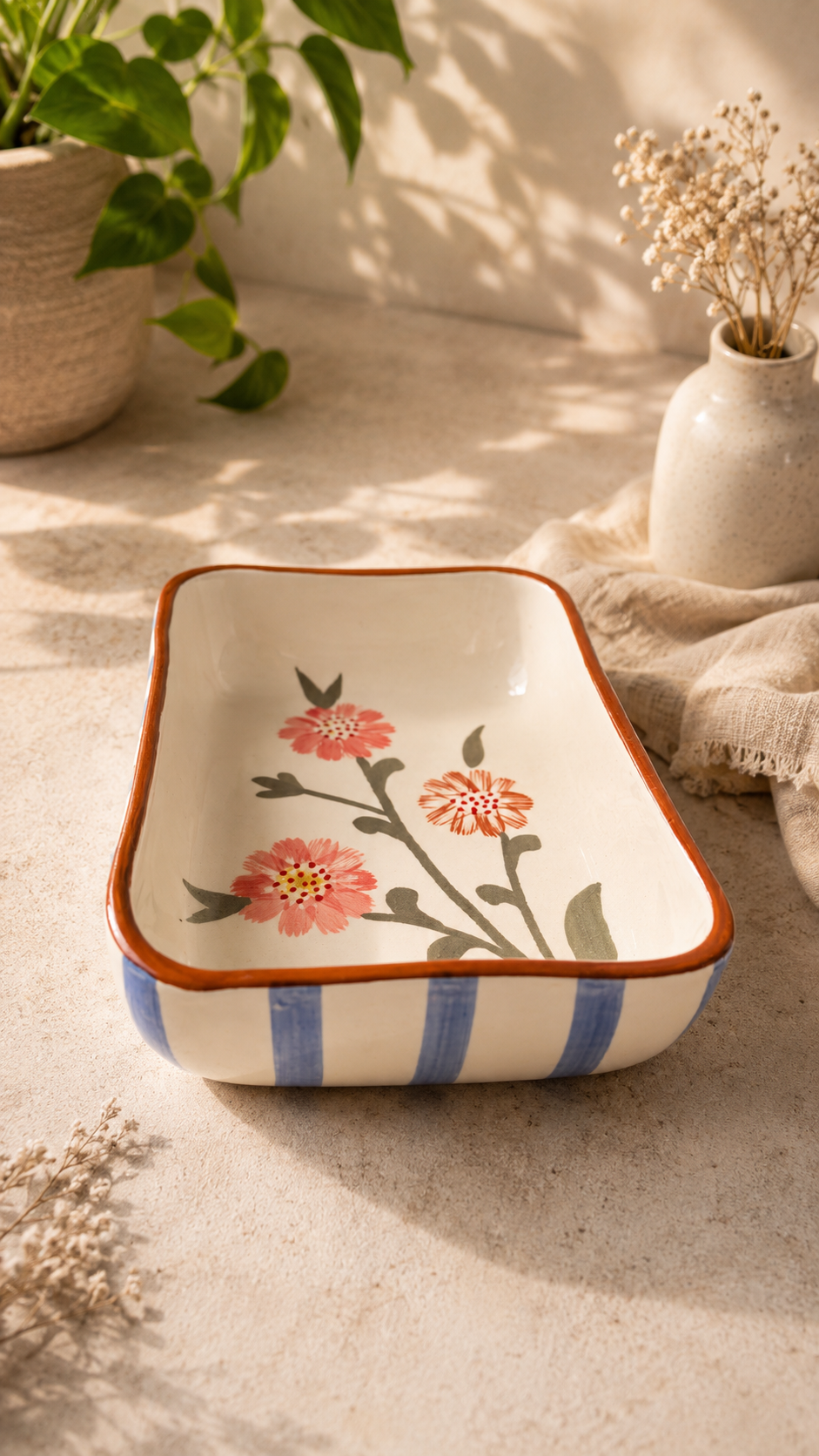 ​The Blue Awning Floral Dish