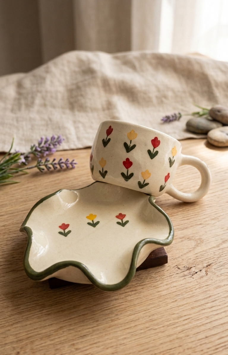 Floral Cup & Saucer Set🌸 view 3