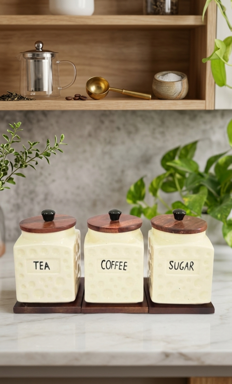 Tea Coffee Sugar Jars view 2