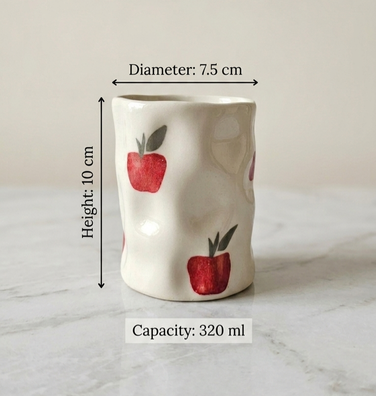 Handcrafted Apple Glass🍎 view 4